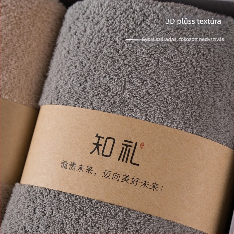 Fürdő- és arc törölközők ajándékdobozban – coral fleece, 80–100 g, sima szövés, 21s szál, testreszabás elérhető