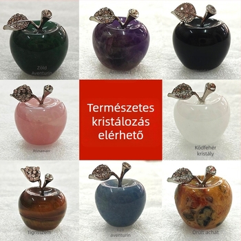 Kristály gyümölcs dísz - anyag: kristály; kategória: nyers kristály; csomagolás: PP zacskó; stílus: modern egyszerű