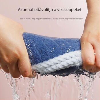 Három darabos fürdőkötelekészlet hajszárító sapkával - korall fleece, 350 g, gyors száradás, magas nedvszívás, szálak nélkül
