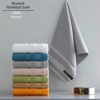 100% pamut arc- és fürdő törölközők készlet, jacquard, 2-ply fonal, 200 g/m², nedvszívás 0–5 s