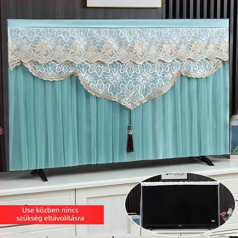 TV porvédő falra akasztva, könnyed luxus stílusú, poliészter anyag