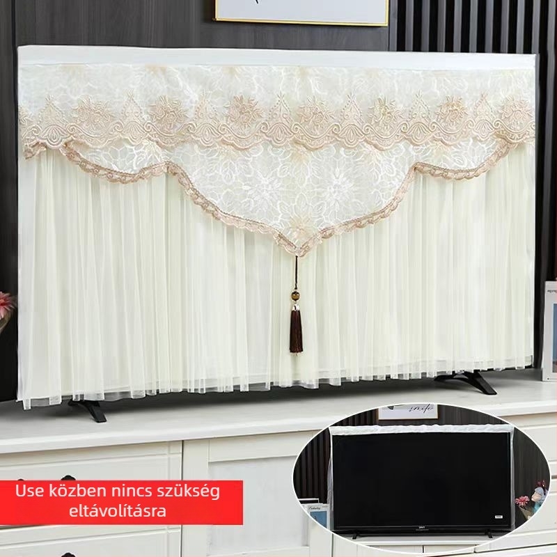 TV porvédő falra akasztva, könnyed luxus stílusú, poliészter anyag