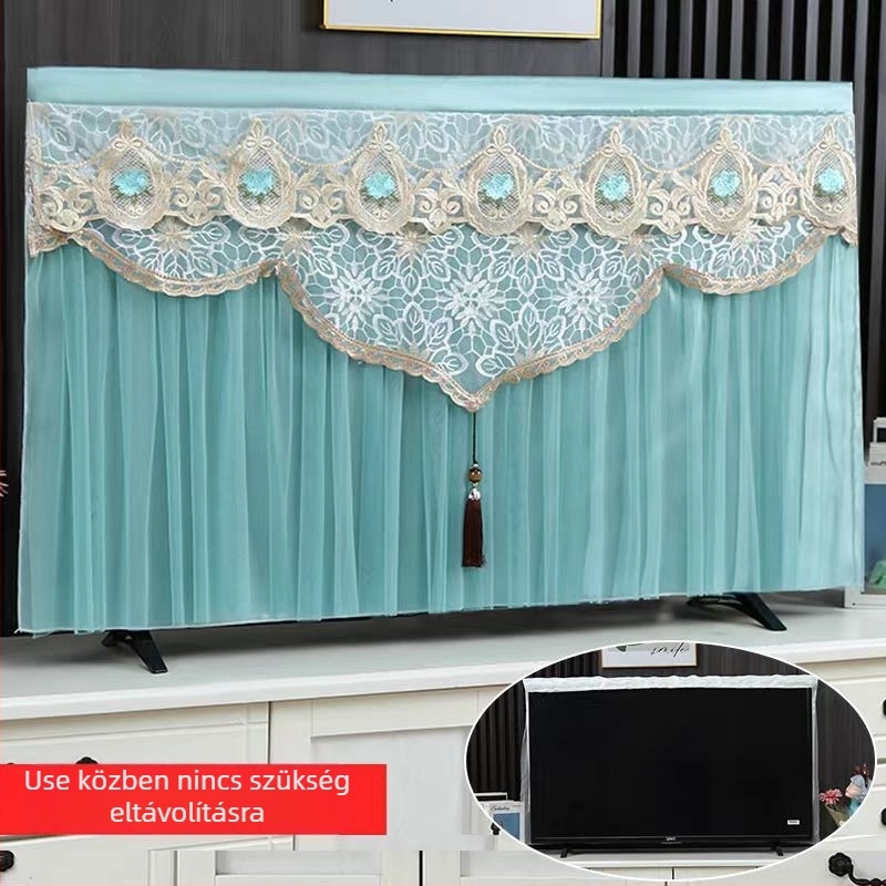 TV porvédő falra akasztva, könnyed luxus stílusú, poliészter anyag