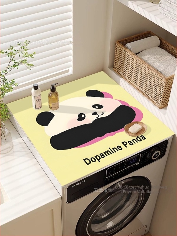 Yuhua mosógép porvédő – diatomos iszap anyag, rajzfilm stílus, többfunkciós védőhuzat porra/kanapéra/klímára