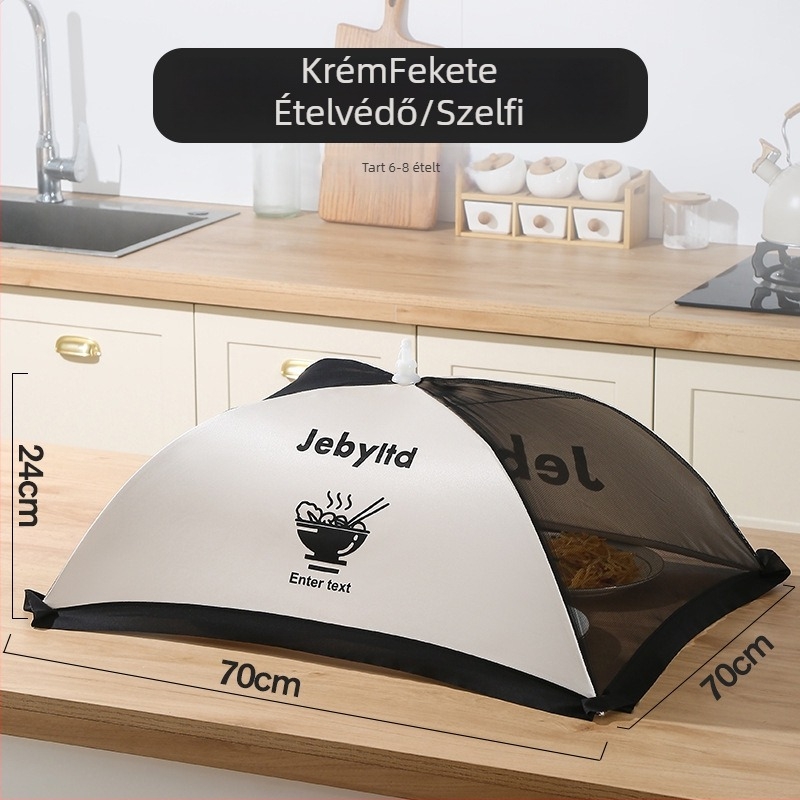 Nagy ételfedő háló, por- és rovarálló, összecsukható asztalfedél, modern egyszerű stílus