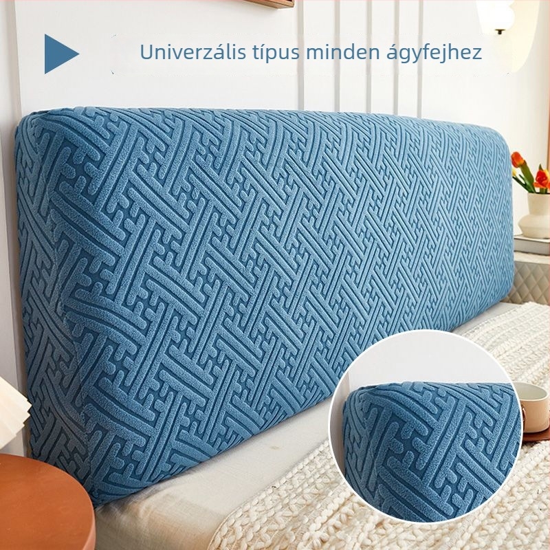 Ágyfejvég borító — jacquard poliészterből, magas rugalmasság, univerzális illeszkedés, négy évszakos porvédő
