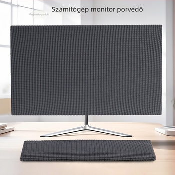 Asztali monitor porvédő és billentyűzetvédő – poliészter, márka Buwu, egyszerű stílus, számítógép védőfedél