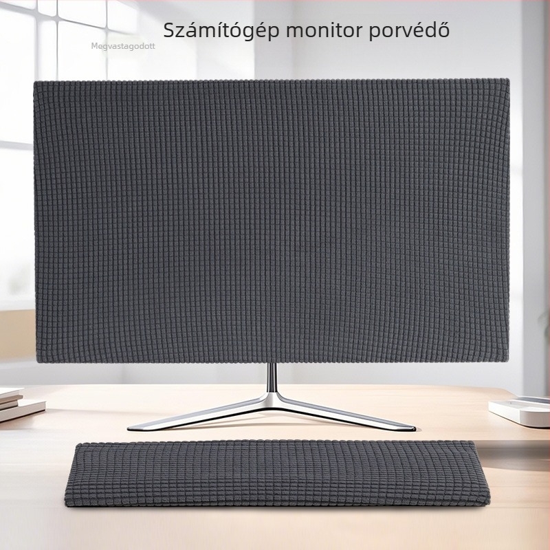Asztali monitor porvédő és billentyűzetvédő – poliészter, márka Buwu, egyszerű stílus, számítógép védőfedél