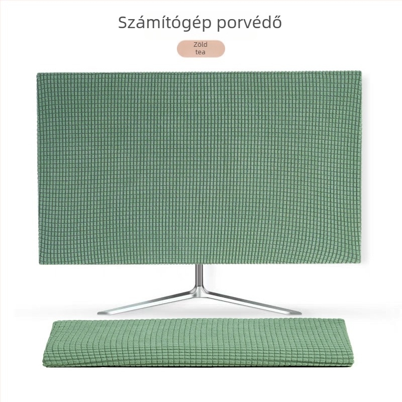 Asztali monitor porvédő és billentyűzetvédő – poliészter, márka Buwu, egyszerű stílus, számítógép védőfedél