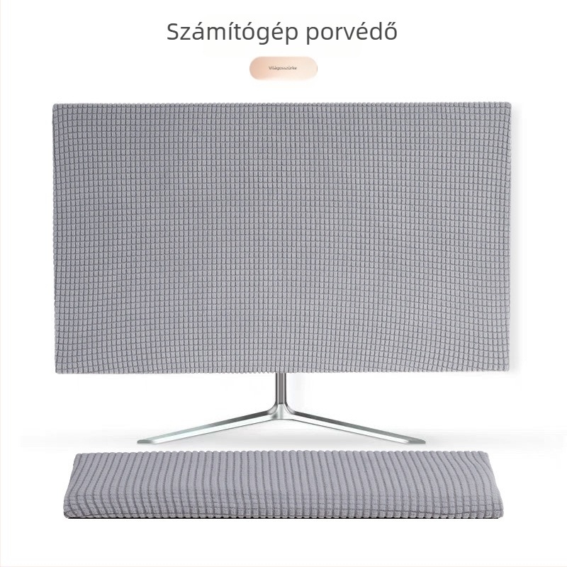 Asztali monitor porvédő és billentyűzetvédő – poliészter, márka Buwu, egyszerű stílus, számítógép védőfedél