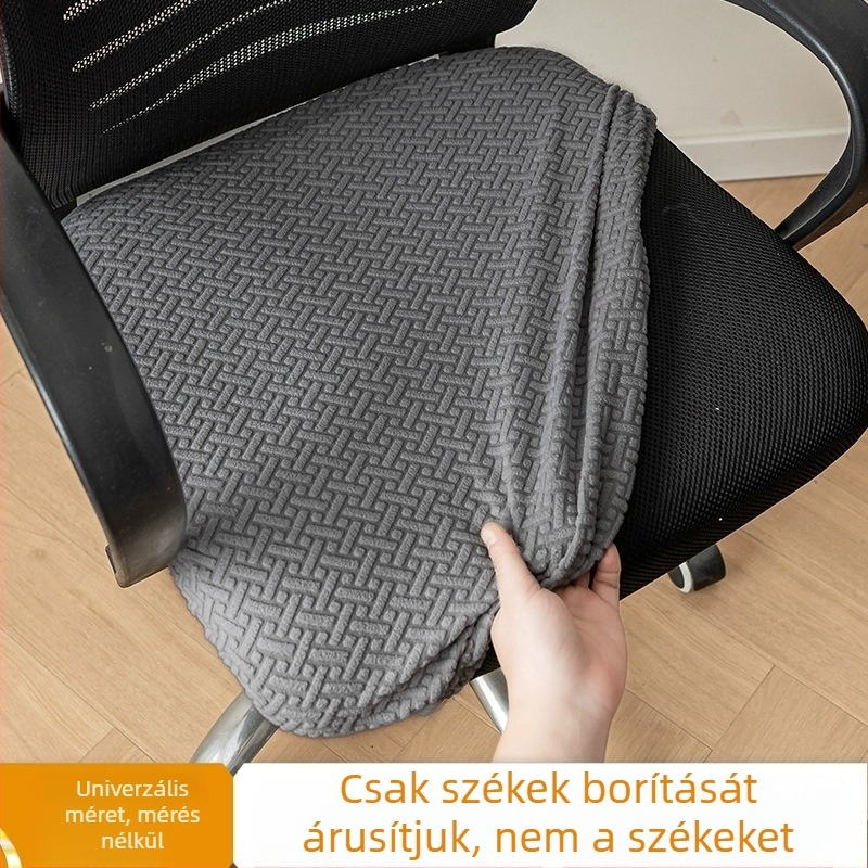 Irodai szék huzat flanel anyagból, csúszásmentes, kopásálló, porálló, négyszögletes forma, skandináv stílus.