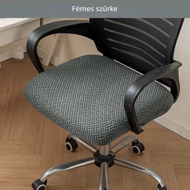 Irodai szék huzat flanel anyagból, csúszásmentes, kopásálló, porálló, négyszögletes forma, skandináv stílus.