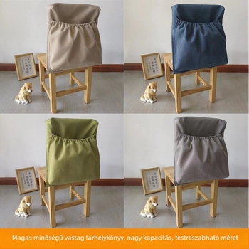 Óvoda-gyerekeknek szánt szék készlet porvédő huzattal a hátsó részén, hátsó tároló zsebbel, könyvakasztóval és megerősített hátsó résszel.