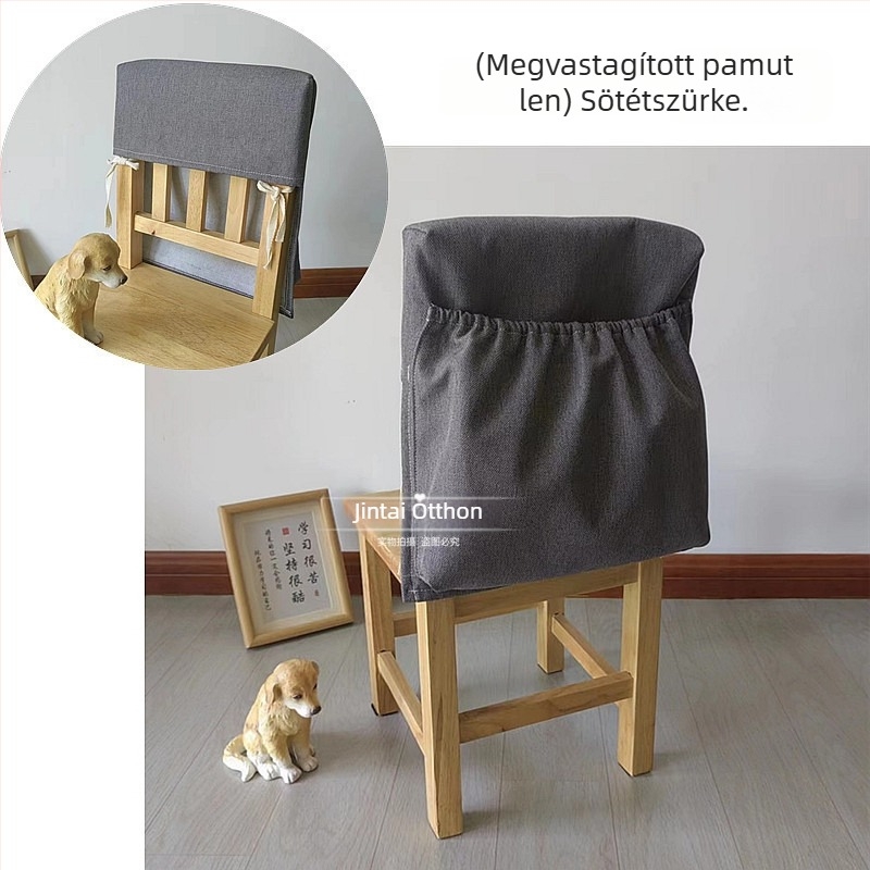 Óvoda-gyerekeknek szánt szék készlet porvédő huzattal a hátsó részén, hátsó tároló zsebbel, könyvakasztóval és megerősített hátsó résszel.