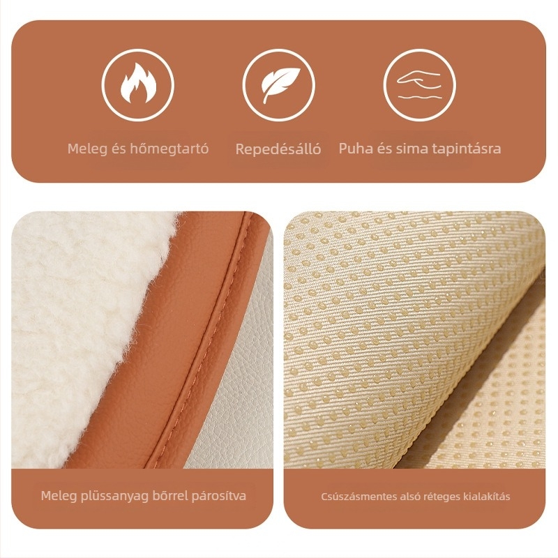 Autóülésvédő plüssből, téli kivitel, teljes elő- és hátsó ülésfedés, nem testreszabható, engedélyezett magánmárka