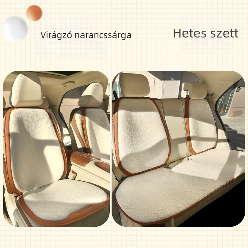 Autóülésvédő plüssből, téli kivitel, teljes elő- és hátsó ülésfedés, nem testreszabható, engedélyezett magánmárka
