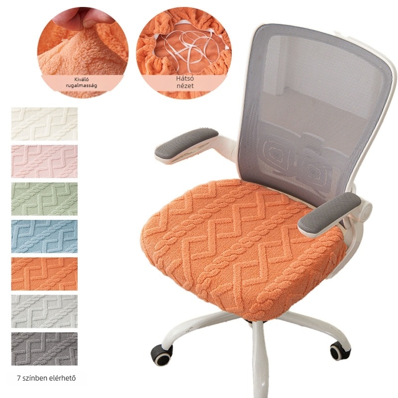 Irodai szék huzat, poliészter, négyzet alakú, csúszásmentes, kopásálló