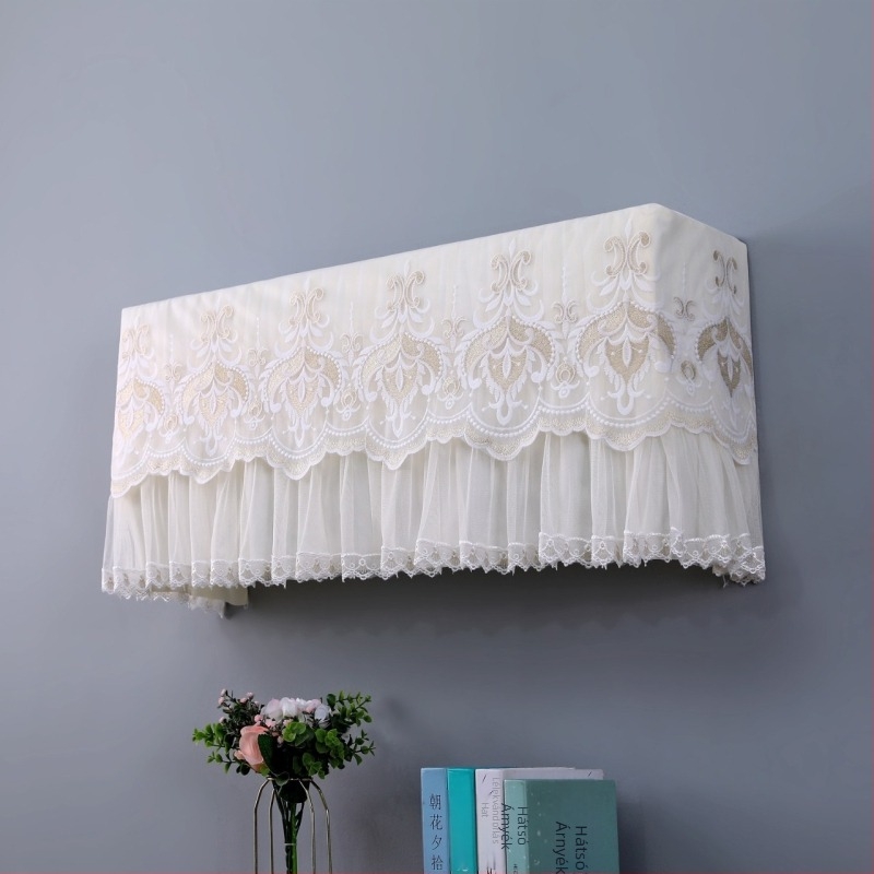 Miranda falra szerelhető klíma takaró, porvédő függöny, otthoni használatra, pamut-linen anyag, minimalist stílus