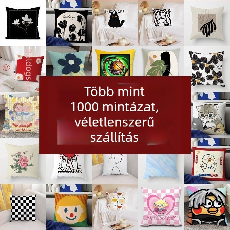 Párna plüss huzattal, digitális nyomtatású ünnepi mintával, testre szabható, PP pamut töltettel