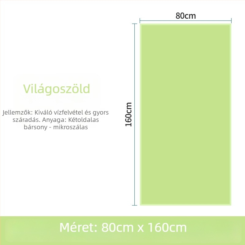 Egyszínű, kétoldalas velúr strandtörölköző, kompakt és könnyen hordozható, kiváló nedvszívó és gyorsan száradó, úszáshoz és edzéshez, testre szabható