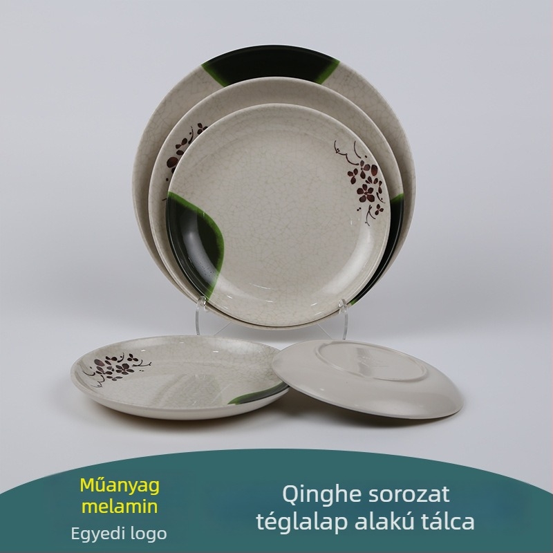 Melamín kör tál, glazúrozott felület, modern minimalista stílus, logó nyomtatása elérhető, testreszabási lehetőségek