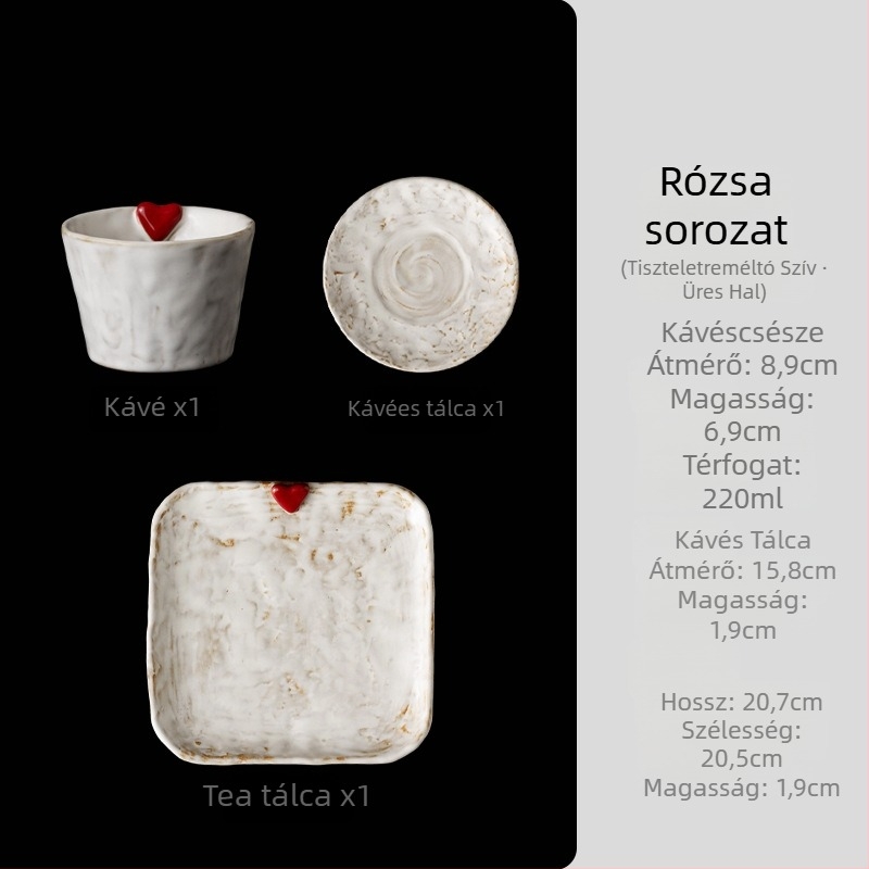 Kávéscsésze – kézzel készített kerámia latte-art bögre, Wubentang, személyre szabás elérhető, ajándékdoboza csomagolás