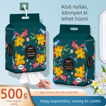 Egyszer használatos arc tisztító törölköző, kihúzható, extra vastag, viszkóz rostból, sima szövésű, tisztításra és sminklemosásra