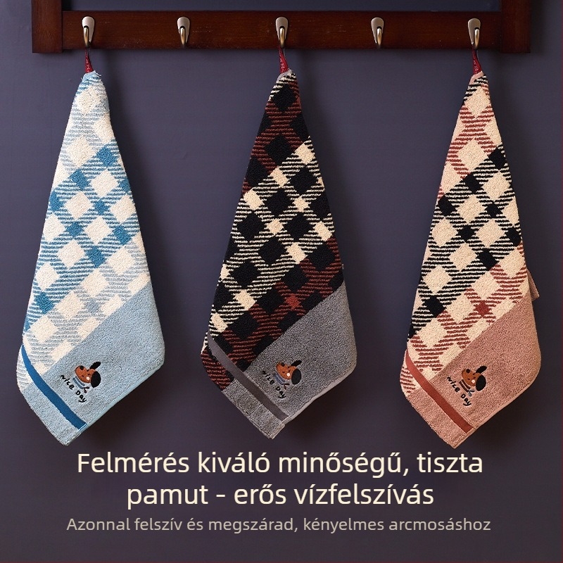 Airsl 100% pamut négyszöges arc törölköző, 30 g, pamut, négyszögletes forma, hímzés és jacquard feldolgozás