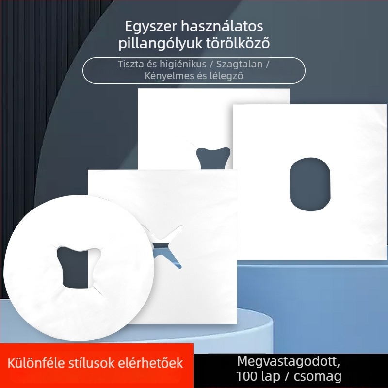 Kayud nem szövött párnahuzat — egyszer használatos arctörölköző légáteresztő nyílásokkal