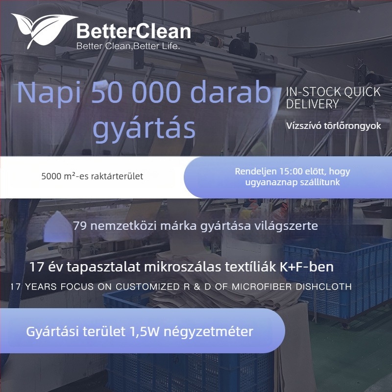 Sporttörölköző poliészterből, 70 g, egyszálú fonal, szegélyezés, izzadság felszívódása 0–5 s