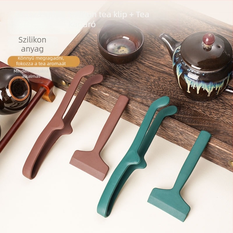 Rozsdamentes acél tea clip integrált csipesszel és reszelővel – modern minimalist design, ajándékdobozos csomagolás, 0.1 kg