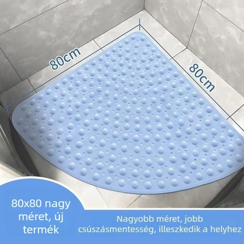 Fürdőszobai csúszásmentes szőnyeg készlet, TPE anyag, gépi szövés, ventilátor alakú, mosható, testreszabható