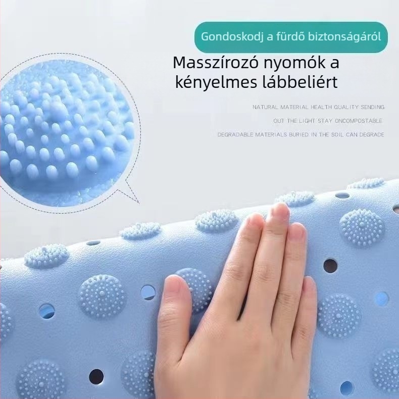 Fürdőszobai csúszásmentes szőnyeg készlet, TPE anyag, gépi szövés, ventilátor alakú, mosható, testreszabható