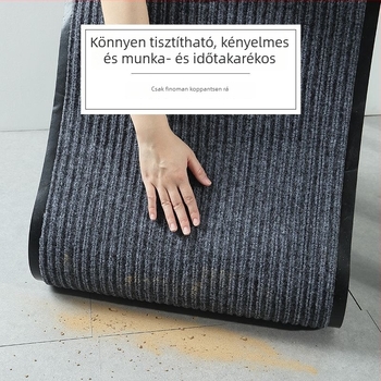 Bejárati szőnyeg – Poliészter, gépi szövésű, négyszögletes, egyszínű minta, mosható