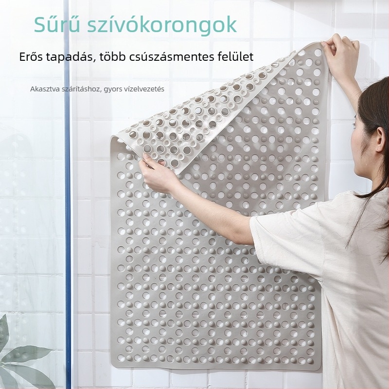 Fürdőszobai PVC szövött padlómat, négyszögletes, gépi mosás, modern letisztult stílus