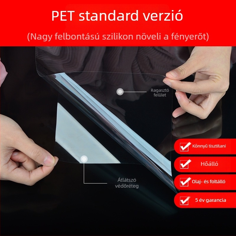 Átlátszó önöntapadós védőfólia bútorokra (PET, 99% PET tartalom, egyszerű és modern stílus)