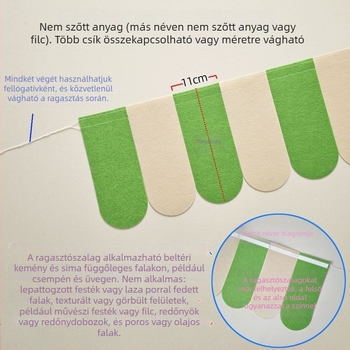 erdő-stílusú 3D falmatrica, csíkos mintával; (anyag: nem szőtt anyag; funkció: tűzálló; típus: 3D falmatrica; hely: gyerekszoba)