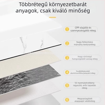 Márványhatású falmatricák, öntapadók, alumínium bevonattal, nedvességálló és ütésálló, konyha és fürdőszoba számára, vízálló falburkolat szigeteléssel