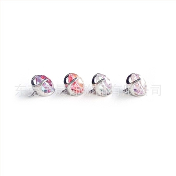 F136 Titanium Gradient Fireworks kivágott Zircon fülbevalók, ajak- és nyelvpiercing, testpiercing ékszerek, G23 titan ötvözet