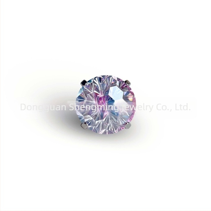 F136 Titanium Gradient Fireworks kivágott Zircon fülbevalók, ajak- és nyelvpiercing, testpiercing ékszerek, G23 titan ötvözet