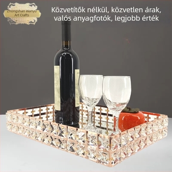 Üvegből készült gyümölcstál, Light Luxury Retro stílus, megjelenés télen 2024, licencelt magáncímke