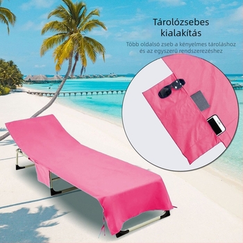 Mikroszálas strandfotel-takaró és törölköző, gyorsan szárad, színes mintával