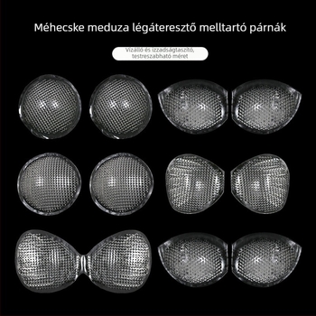 Szilikon mellbetétek, vastagított, légáteresztő, öntapadók, áttetsző betétek