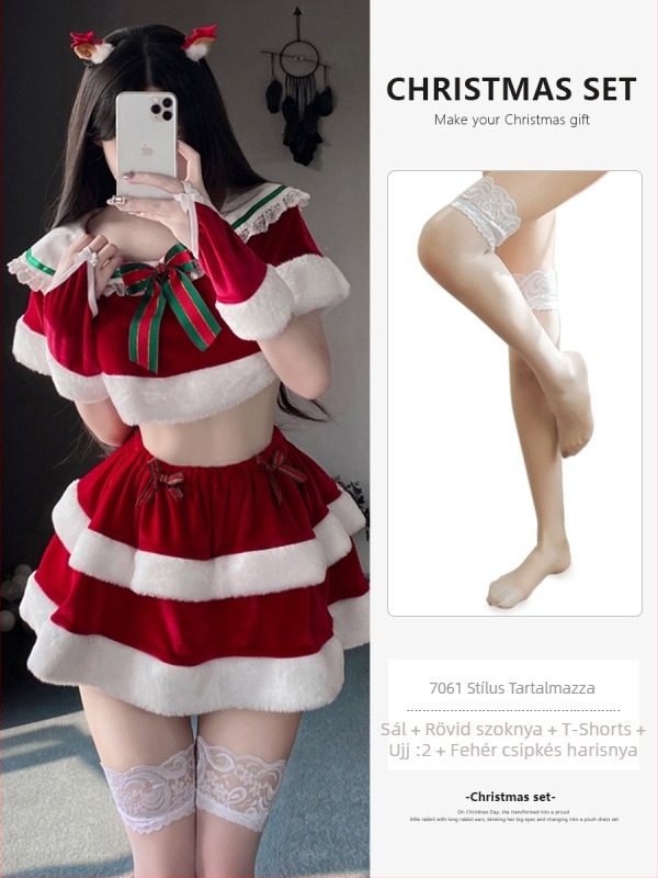 Cosplay kosztüm - Nyuszi lány / őz téma, bársony anyag, poliészter 95%+, márka Illusion, Téli 2023, játékhoz és anime szerepjátékhoz