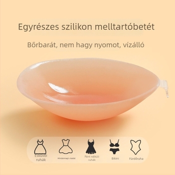 Női szilikon mellkas ragasztó, vállpánt nélküli láthatatlan melltartó esküvői ruhához, mellbimbóvédő