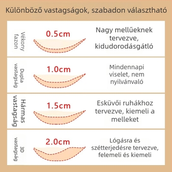 Női szilikon mellkas ragasztó, vállpánt nélküli láthatatlan melltartó esküvői ruhához, mellbimbóvédő