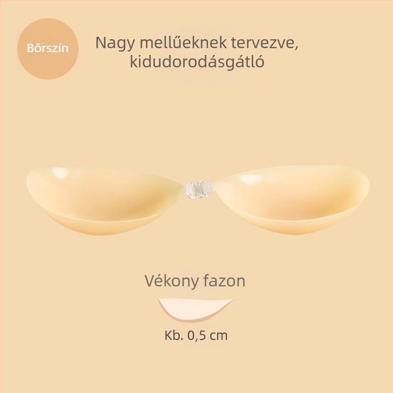 Női szilikon mellkas ragasztó, vállpánt nélküli láthatatlan melltartó esküvői ruhához, mellbimbóvédő