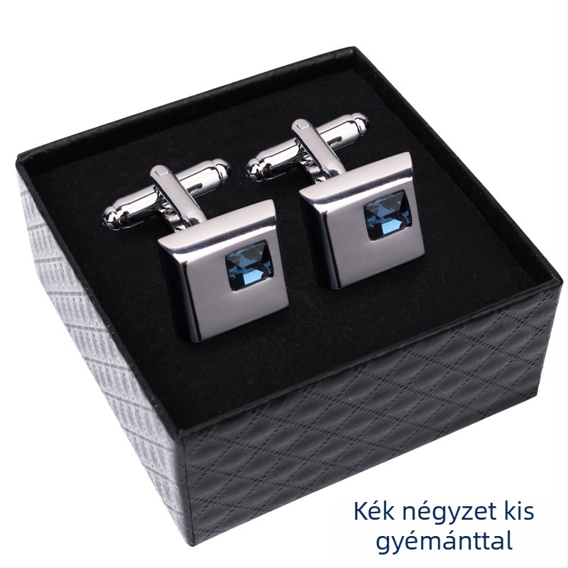 Mandzsettagombok (ötvözet, egyszerű férfi stílus, geometriai design, elektroplatált felület)