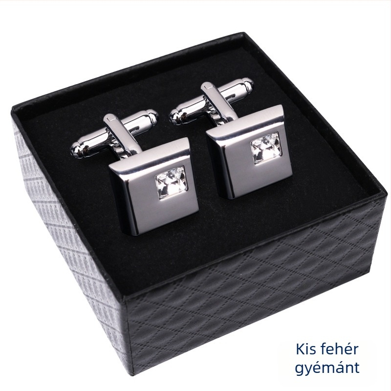 Mandzsettagombok (ötvözet, egyszerű férfi stílus, geometriai design, elektroplatált felület)