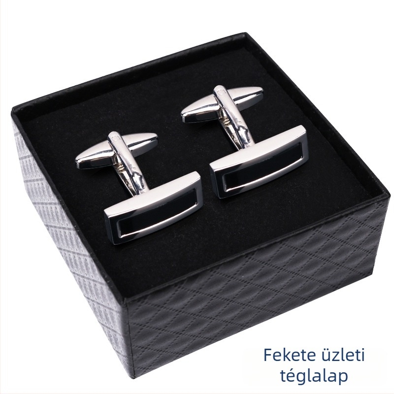 Mandzsettagombok (ötvözet, egyszerű férfi stílus, geometriai design, elektroplatált felület)